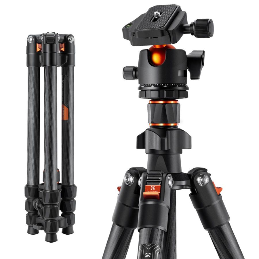 K&F Concept Carbon Fiber tripod 162cm 8kg KF09.123 - 1